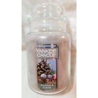 Yankee Candle BALSAM & CLOVE Large Jar 22 Oz Housewarmer New Grey Gray Fresh 886860690342  202403468067